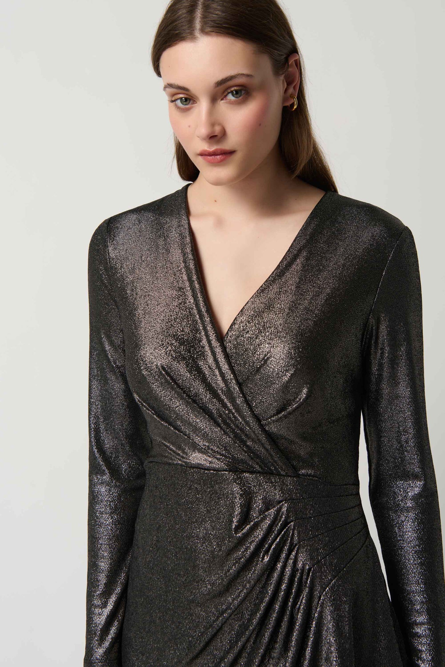 Joseph Ribkoff Winter  2023 -234124-Dress-Pewter - The Coach Pyramids