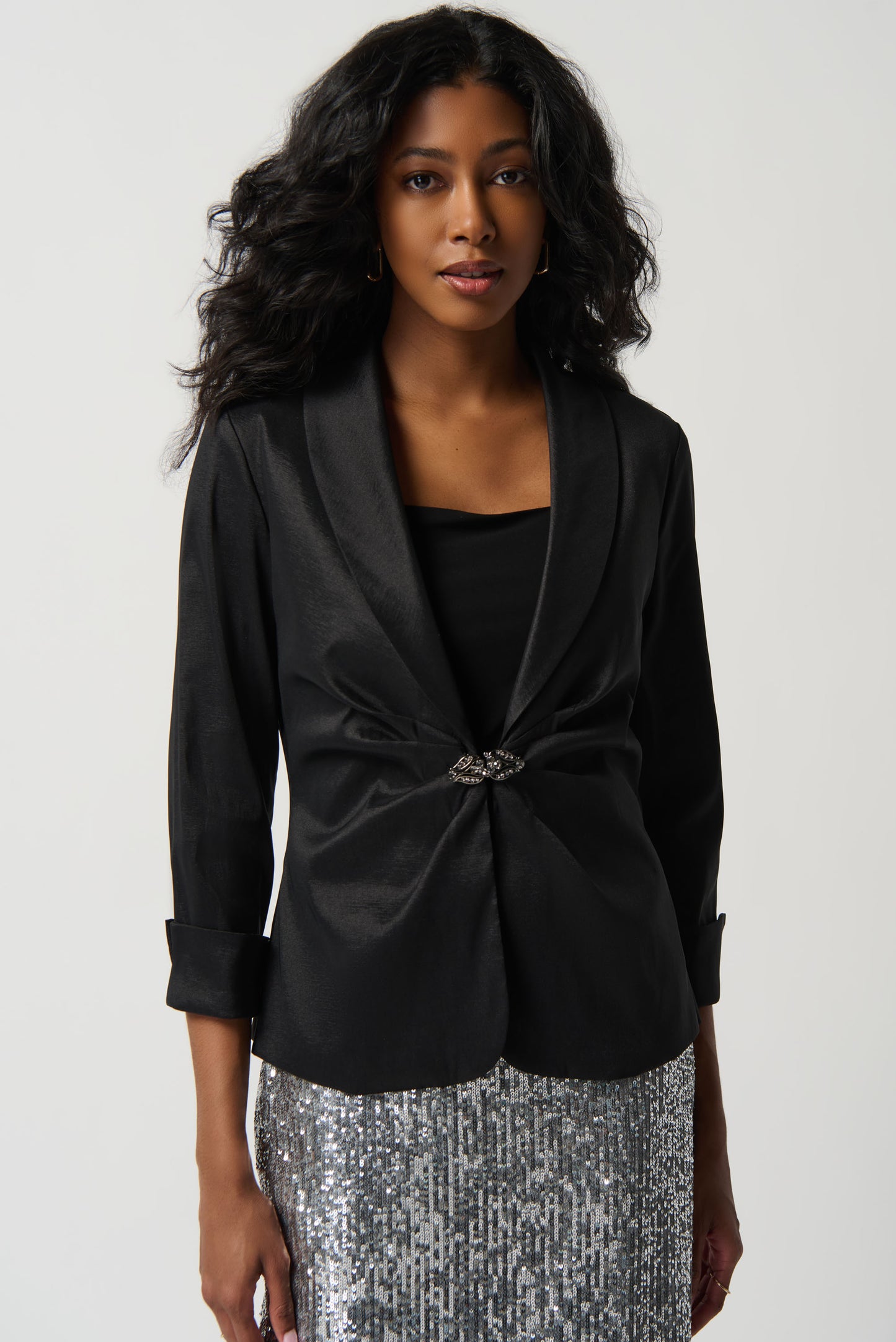 Joseph Ribkoff Winter  2023 -234144-Blazer-Black - The Coach Pyramids