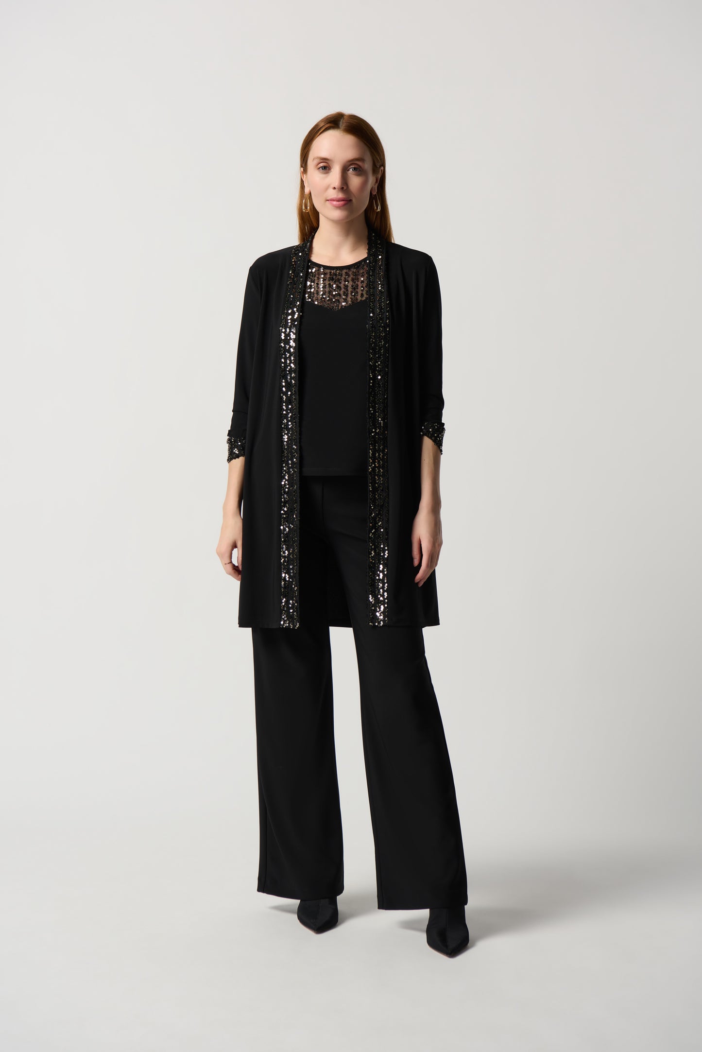 Joseph Ribkoff Winter  2023 -234189-2 PC Top-Black/Gold - The Coach Pyramids