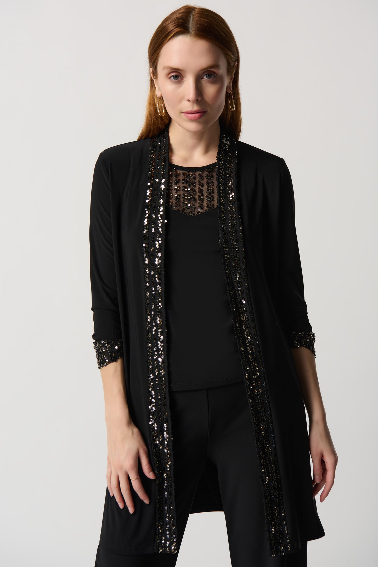 Joseph Ribkoff Winter  2023 -234189-2 PC Top-Black/Gold - The Coach Pyramids