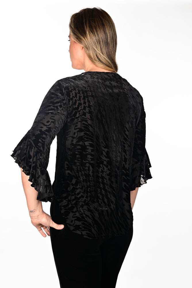 Frank Lyman Fall/Winter 2023 -234289-Knit Top-Black - The Coach Pyramids