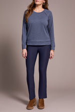 Tribal Fall 2025-2342O-8337-Long Sleeve Crew Neck Raglan Top-Sapphire - The Coach Pyramids