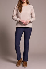 Tribal Fall 2025-2342O-8337-Long Sleeve Crew Neck Raglan Top-Sand Stone - The Coach Pyramids