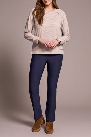 Tribal Fall 2025-2342O-8337-Long Sleeve Crew Neck Raglan Top-Sand Stone - The Coach Pyramids