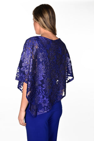 Frank Lyman Fall/Winter 2023 -234371-Knit Top-Royal - The Coach Pyramids