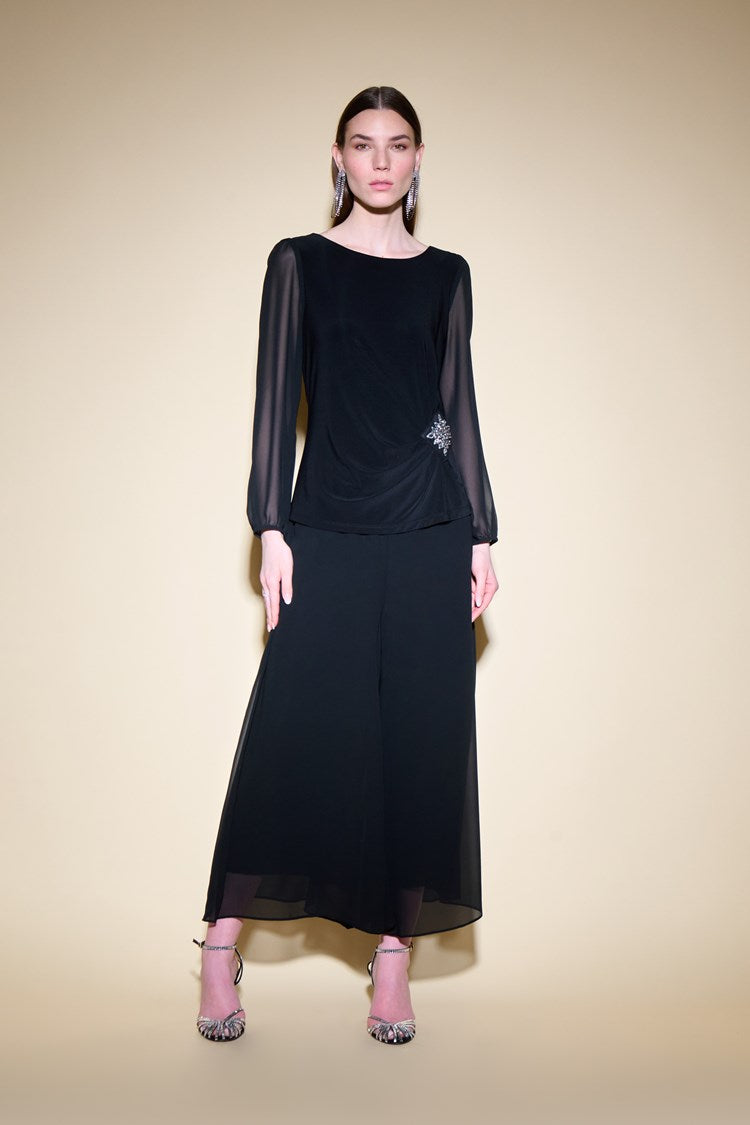 Joseph Ribkoff Winter  2023 -234702-Top-Black - The Coach Pyramids