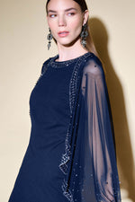 Joseph Ribkoff Winter  2023 -234712-Dress-Midnight Blue - The Coach Pyramids