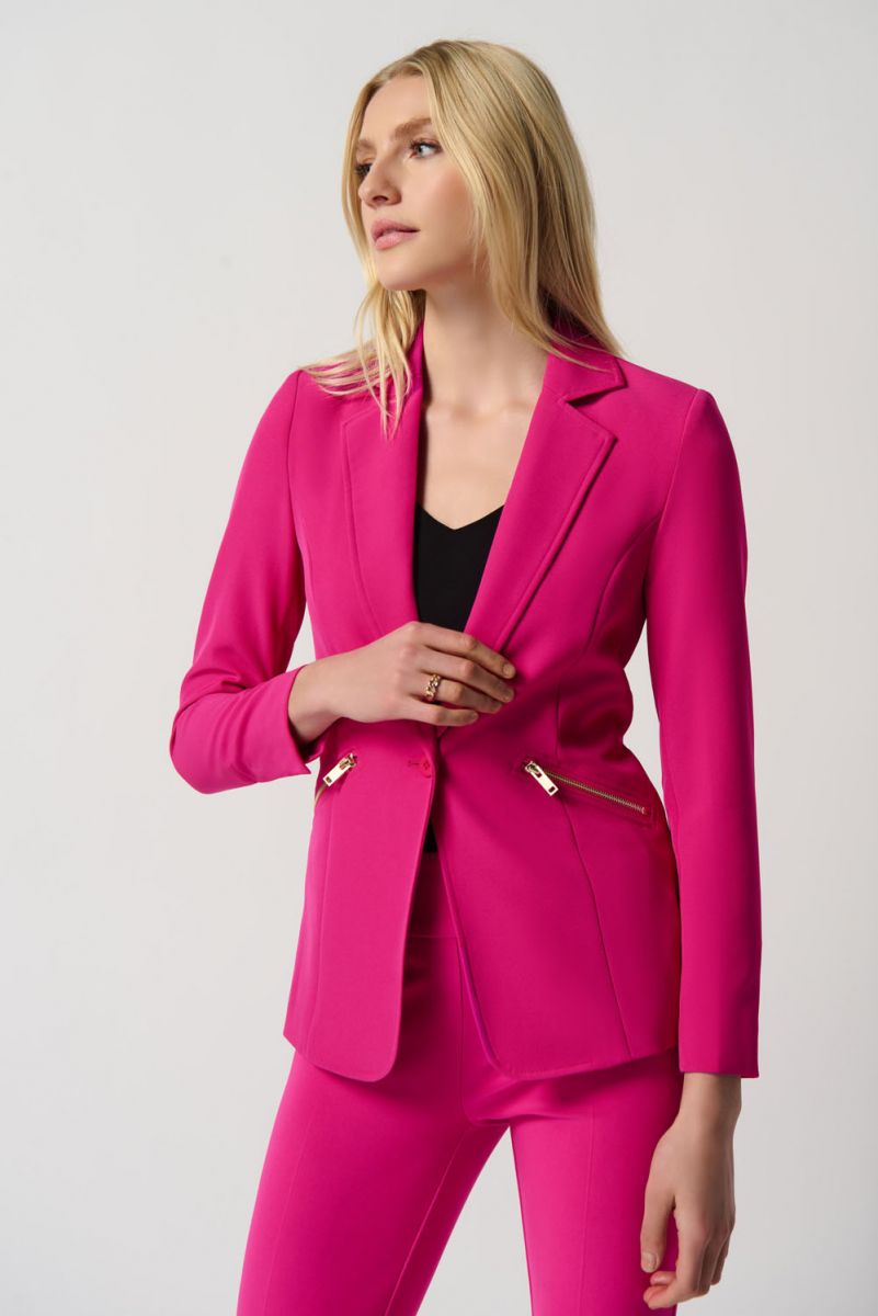 Joseph Ribkoff Winter  2023 - 234929 -Blazer -Shocking Pink - The Coach Pyramids