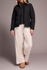 Tribal Fall 2025-2353O-3789-Long Sleeve Zip Front Puffer W/Removable Hood-Black - The Coach Pyramids