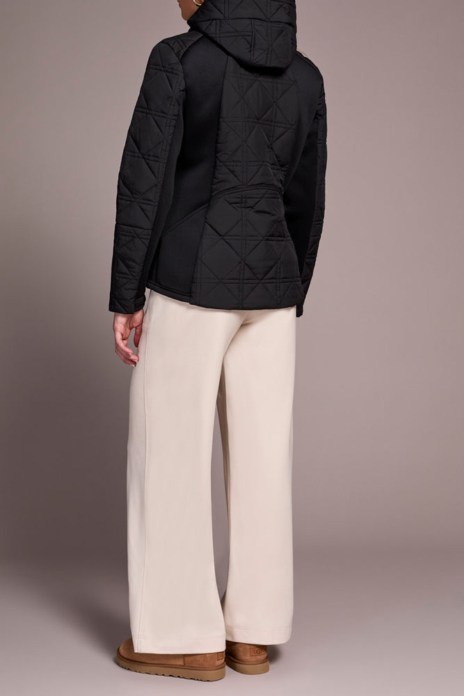 Tribal Fall 2025-2353O-3789-Long Sleeve Zip Front Puffer W/Removable Hood-Black - The Coach Pyramids