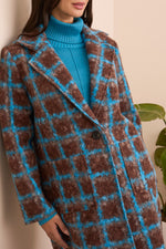 Tribal Fall 2025-2355O-8336-Long Sleeve Button Front Coat-Wood - The Coach Pyramids