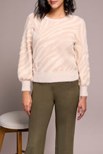 Tribal Fall 2025-2356O-8322-Long Sleeve Crew Neck Sweater-Sand Stone - The Coach Pyramids