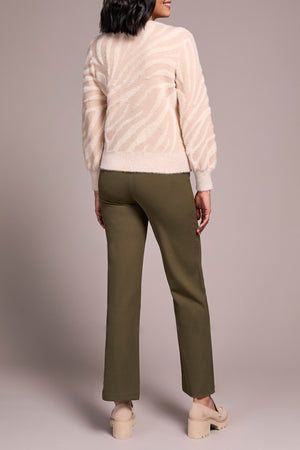 Tribal Fall 2025-2356O-8322-Long Sleeve Crew Neck Sweater-Sand Stone - The Coach Pyramids