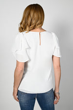 Frank Lyman Fall/Winter 2023 -236328-Woven Top-Off White - The Coach Pyramids