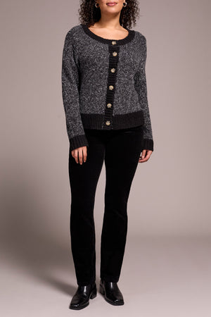 Tribal Fall 2025-2366O-8268-Long Sleeve Wear 2 Ways Sweater-Black - The Coach Pyramids