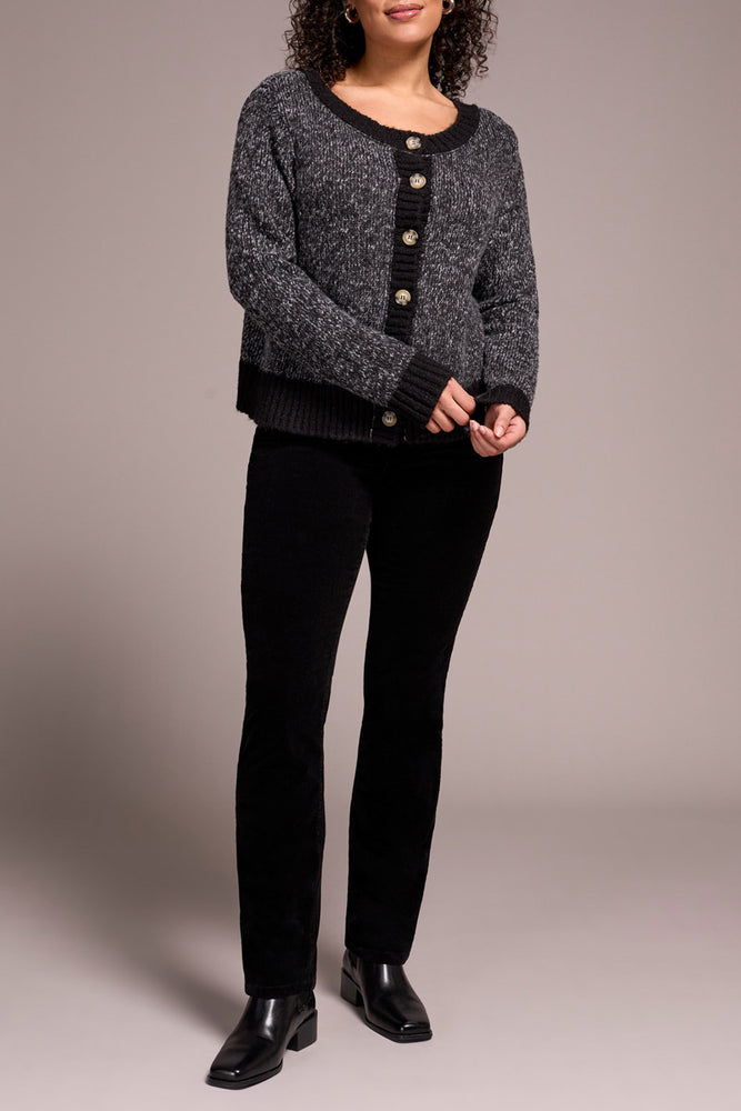 Tribal Fall 2025-2366O-8268-Long Sleeve Wear 2 Ways Sweater-Black - The Coach Pyramids