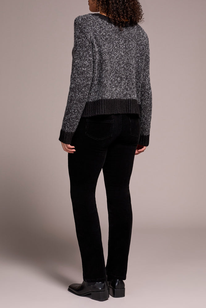 Tribal Fall 2025-2366O-8268-Long Sleeve Wear 2 Ways Sweater-Black - The Coach Pyramids