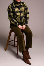 Tribal Fall 2025-2370O-8350-Long Sleeve Button Front Jacket W/Lining-Ivy - The Coach Pyramids