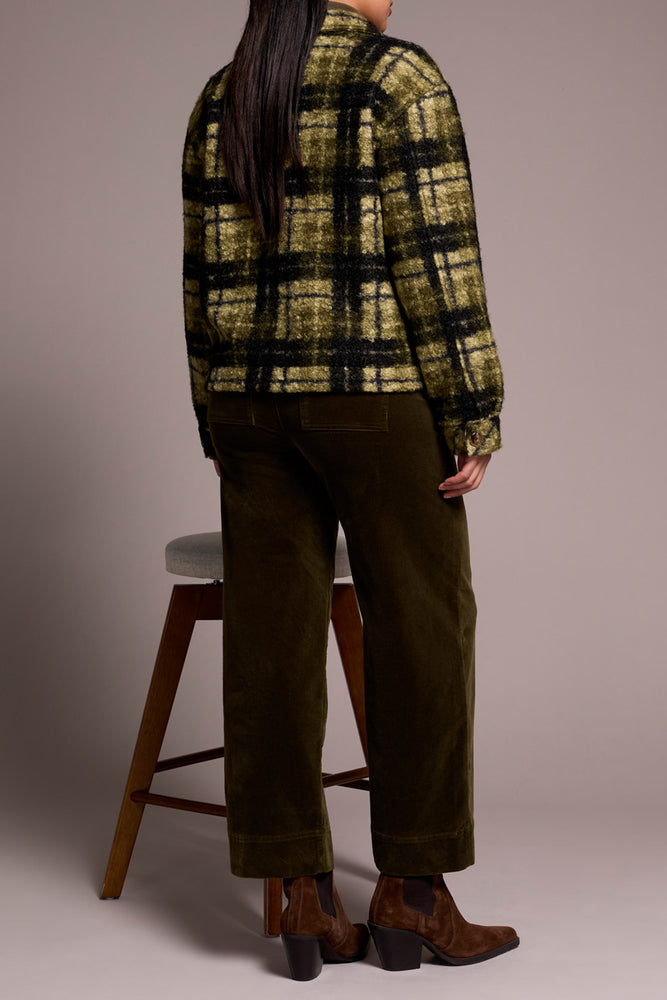 Tribal Fall 2025-2370O-8350-Long Sleeve Button Front Jacket W/Lining-Ivy - The Coach Pyramids