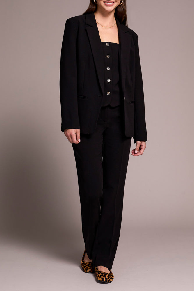 Tribal Fall 2025-2371O-8150-Long Sleeve  Lined Blazer-Black - The Coach Pyramids