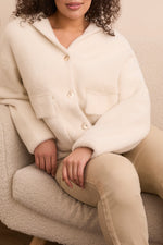 Tribal Fall 2025-2375O-8338-Long Sleeve Button Front Cardigan-Moon Stone - The Coach Pyramids