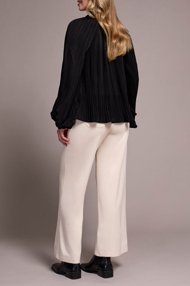 Tribal Fall 2025-2377O-8251-Long Sleeve Blouse W/Ruffle Collar-Black - The Coach Pyramids