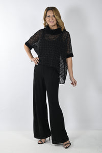 Frank Lyman Fall/Winter 2023 -239205-2 PC Jumpsuit-Black/Gold - The Coach Pyramids