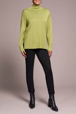 Tribal Fall 2025-2395O-8359-Long Sleeve Turtle Neck Sweater-Wasabi - The Coach Pyramids