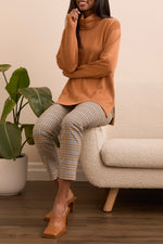 Tribal Fall 2025-2395O-8359-Long Sleeve Turtle Neck Sweater-Bran - The Coach Pyramids