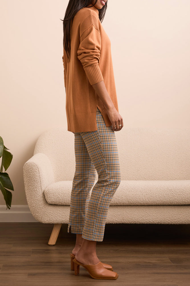 Tribal Fall 2025-2395O-8359-Long Sleeve Turtle Neck Sweater-Bran - The Coach Pyramids