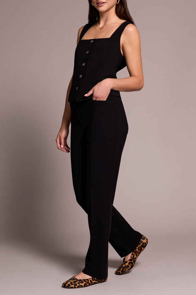 Tribal Fall 2025-2400O-8150-Fly Front Trouser-Black - The Coach Pyramids