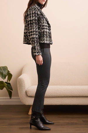 Tribal Fall 2025-2407O-8295-Long Sleeve Lined Blazer W/Pockets-Black - The Coach Pyramids