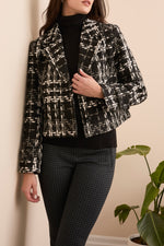 Tribal Fall 2025-2407O-8295-Long Sleeve Lined Blazer W/Pockets-Black - The Coach Pyramids