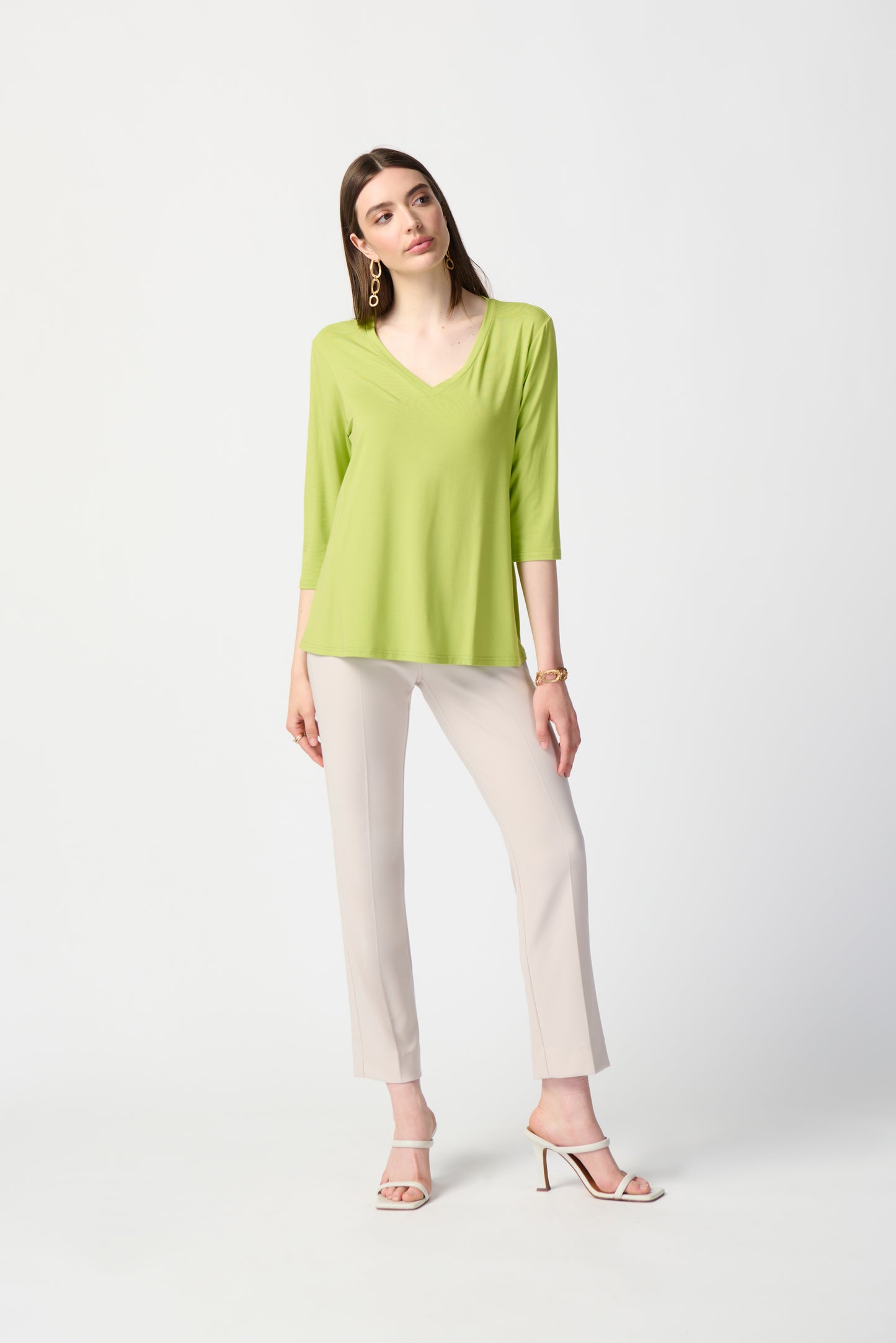 Joseph Ribkoff Spring  2024 -241038-Top-Key Lime - The Coach Pyramids