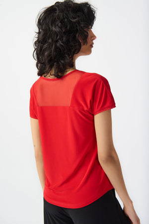 Joseph Ribkoff Spring  2024 -241088-Top-Radiant Red - The Coach Pyramids