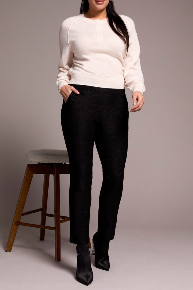 Tribal Fall 2025-2410O-7074-Pull On Ankle Pant W/Back Leg Seam-Black - The Coach Pyramids
