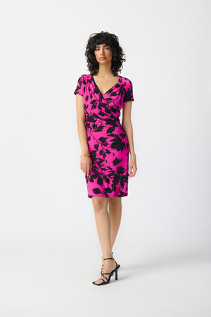 Joseph Ribkoff Spring  2024 -241118-Dress-Pink/Black - The Coach Pyramids