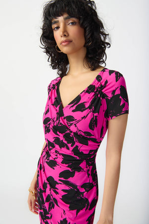 Joseph Ribkoff Spring  2024 -241118-Dress-Pink/Black - The Coach Pyramids