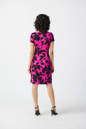 Joseph Ribkoff Spring  2024 -241118-Dress-Pink/Black - The Coach Pyramids