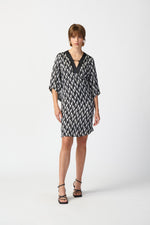 Joseph Ribkoff Spring  2024 -241141-Dress-Black/Moonstone - The Coach Pyramids