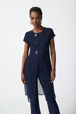 Joseph Ribkoff Spring  2024 -241142-Tunic-Midnight Blue - The Coach Pyramids