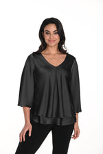 Frank Lyman Fall 2024-241162-Woven Top-Black - The Coach Pyramids