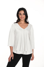 Frank Lyman Fall 2024-241162-Woven Top-Ivory - The Coach Pyramids