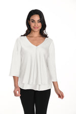 Frank Lyman Fall 2024-241162-Woven Top-Ivory - The Coach Pyramids