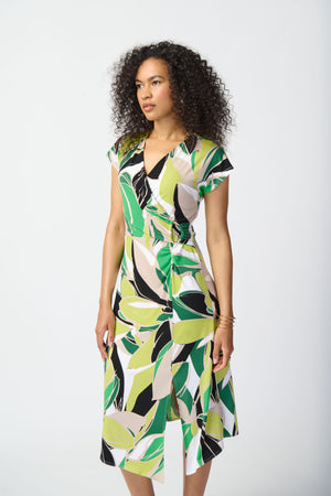 Joseph Ribkoff Spring  2024 -241201-Dress-Vanilla/Multi - The Coach Pyramids