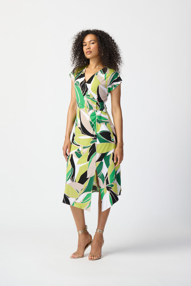 Joseph Ribkoff Spring  2024 -241201-Dress-Vanilla/Multi - The Coach Pyramids