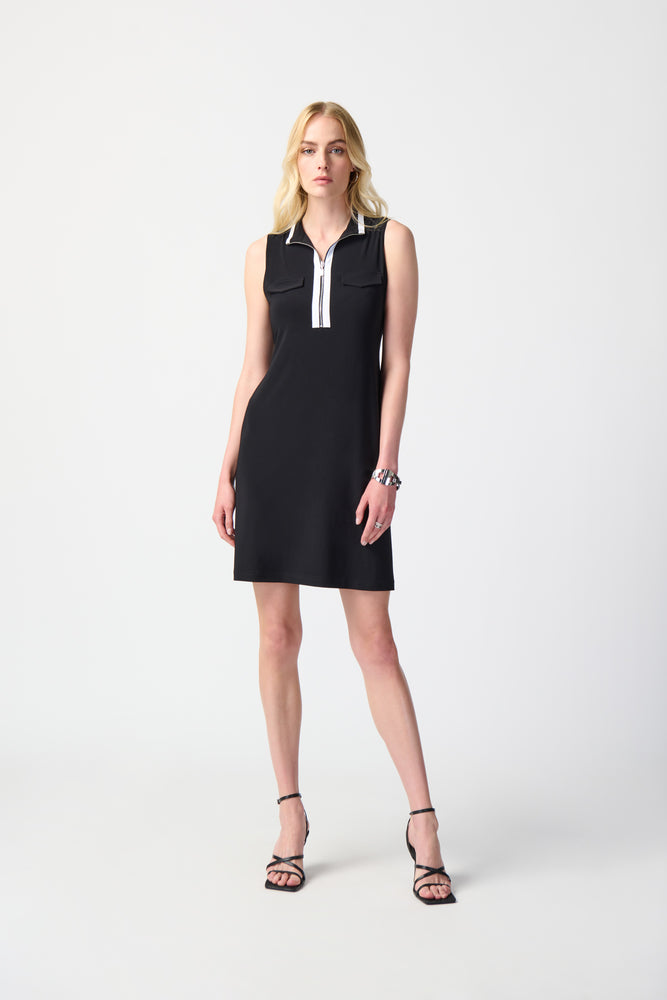 Joseph Ribkoff Spring  2024 -241208-Dress-Black/Vanilla - The Coach Pyramids