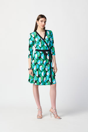 Joseph Ribkoff Spring  2024 -241211-Dress-Black/Multi - The Coach Pyramids