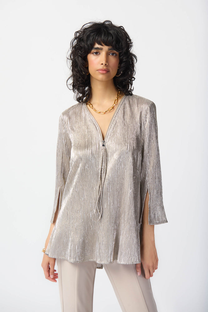 Joseph Ribkoff Spring  2024 -241237-Tunic-Champagne/Gold - The Coach Pyramids