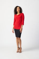 Joseph Ribkoff Spring  2024 -241241-Top-Radiant Red - The Coach Pyramids